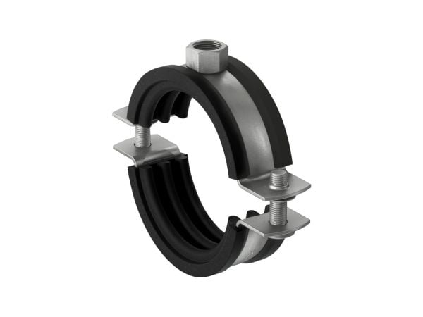 Fischer 560597, Rør klemme, Sort, Rustfritt stål, 40 - 46 mm, 3,18 cm (1.25"), EPDM (pakning), Rustfritt stål, 1 kN
