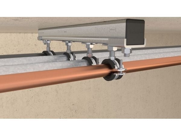 Fischer 560597, Rør klemme, Sort, Rustfritt stål, 40 - 46 mm, 3,18 cm (1.25"), EPDM (pakning), Rustfritt stål, 1 kN