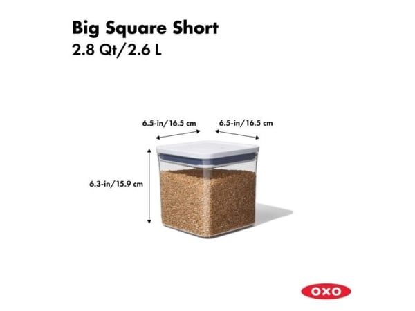 OXO 11233600, Universell Container, 2,6 l, Gjennomsiktig, Avtagbart lokk, firkant, 160 mm