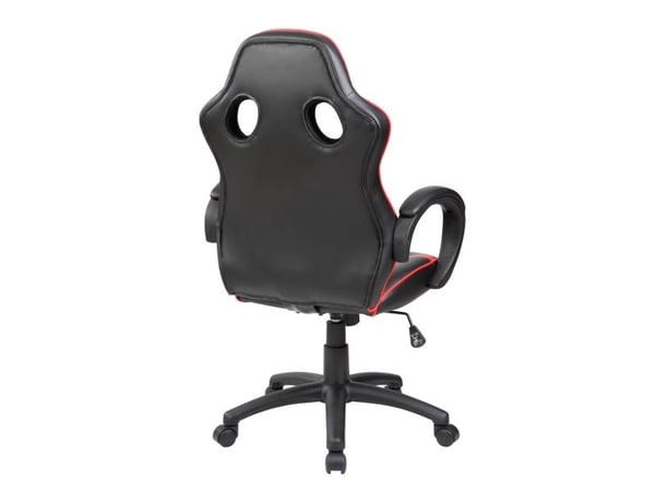 Red fighter C6, Universal gaming-stol, 90 kg, Polstret Sete, Polstret Rygg, Universell, Sort, Rød