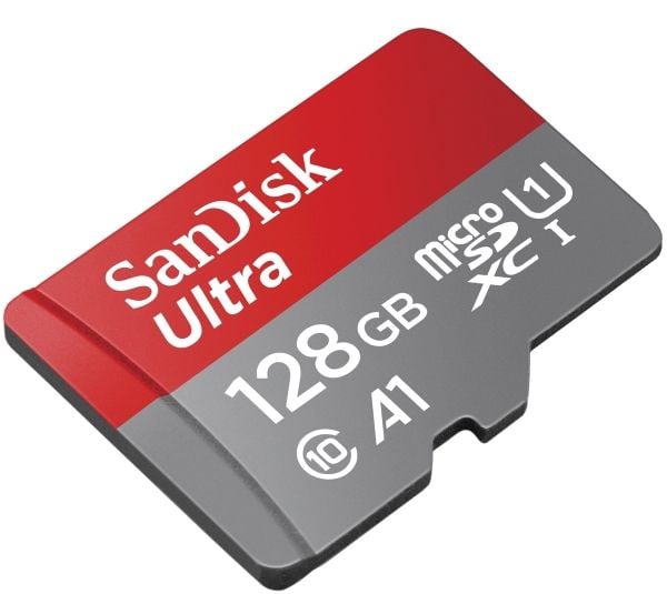 SanDisk Ultra - Flash-muistikortti (microSDXC-SD-sovitin sisältyy) - 128 GB - A1 / UHS-I U1 / Class10 - microSDXC UHS-I