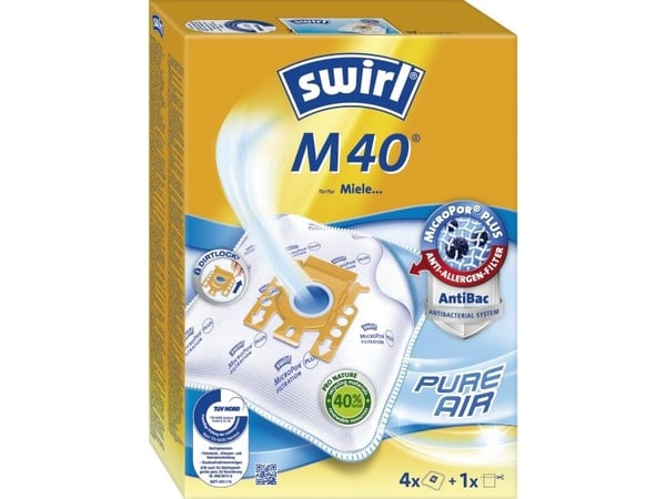 Swirl M 40, Orange, Vit, Miele S 2 - S 2000... 2999, Miele S 400i - S 456i, S 600 - S 658 series, Låda, 166 mm, 234 mm, 74 mm