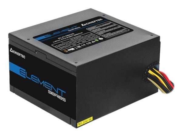 Chieftec ELEMENT Series ELP-500S - Nätaggregat (intern) - ATX12V 2.3 - 80 PLUS Bronze - AC 230 V - 500 Watt - aktive PFC - svart