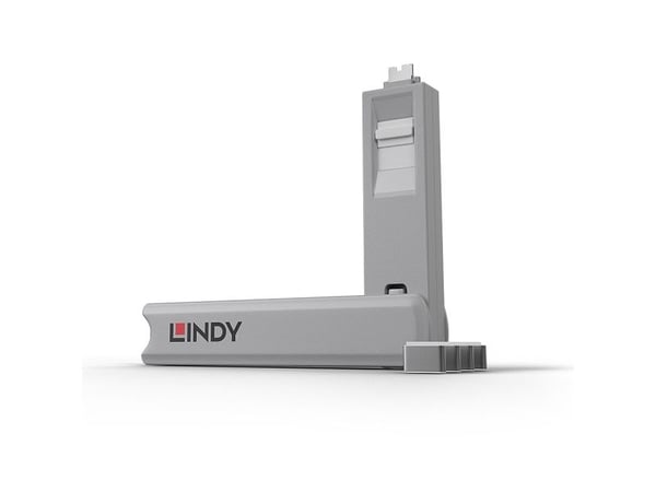 Lindy 40427, Portblokkering + nøkkel, USB Type-C, Hvit, 5 stykker, 10 g