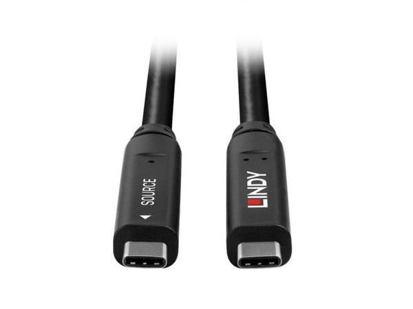 Lindy 43333, 10 m, USB C, USB C, USB 3.2 Gen 1 (3.1 Gen 1), Svart