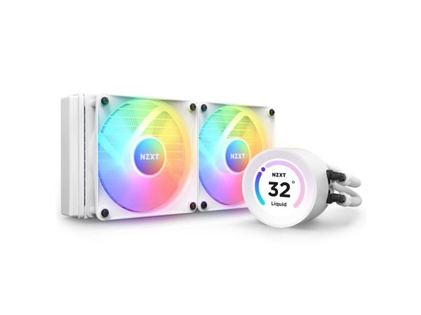 NZXT Kraken Elite 240 RGB - Væskekjølesystem for prosessor - med LCD-skjerm - (for: LGA1700, LGA1200, LGA115x Socket, AM4, AM5) - kobber - 120 mm -...