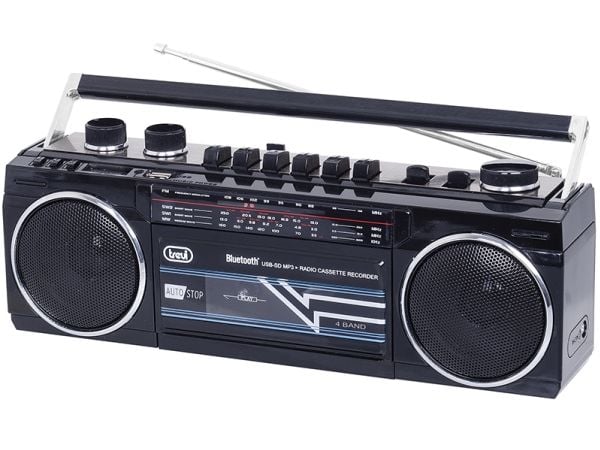 Trevi RR 501 BT, Personlig, Analog, FM, MW, SW, Svart, Rotasjon, Utvendig
