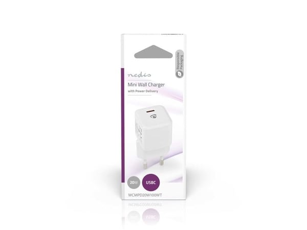 Nedis Mini Wall Charger, Sisätila, AC, 12 V, 0 m, Valkoinen