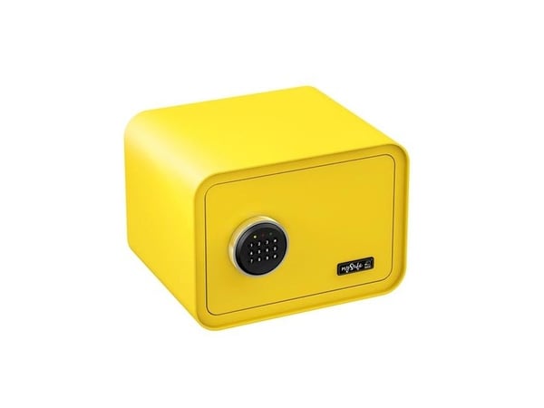 BASI mySafe 350, Frittstående safe, Gult, Kode, Elektronisk, Vegg, 1 hyller, Batteri