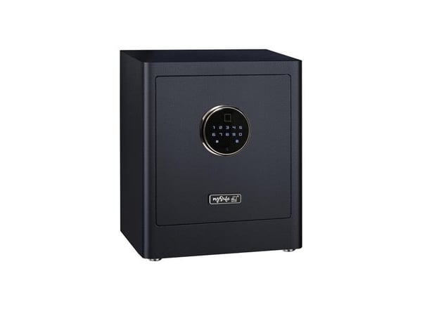 BASI mySafe Premium 350, Frittstående safe, Sort, Elektronisk, Kode, Fingeravtrykksleser, 1 hyller, Batteri, AA