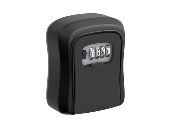 BASI SSZ 200, Väggkassaskåp, Svart, Kombinationslås, Gjuten aluminium, Vägg, nyckel