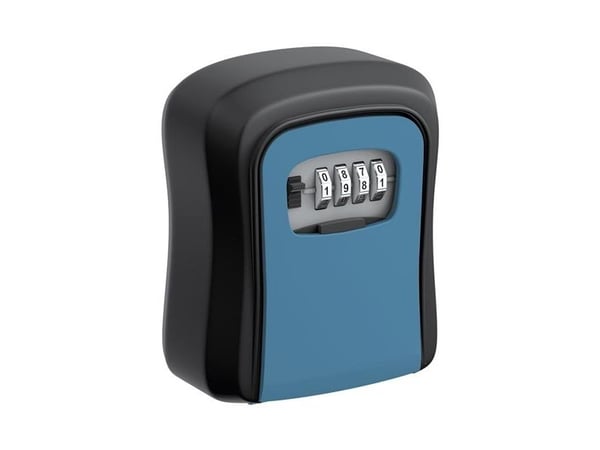 BASI SSZ 200, Veggmonterbar safe, Sort, Blå, Kombinasjonslås, Aluminium, Vegg, Nøkkel