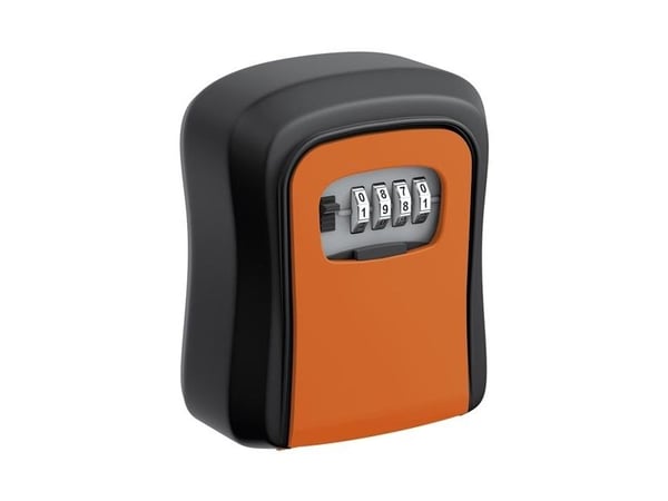 BASI SSZ 200, Veggmonterbar safe, Sort, Oransje, Kombinasjonslås, Aluminium, Vegg, Nøkkel