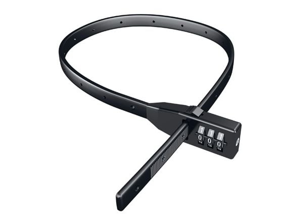 BASI 6990-0310-SCHW, Wirelås, Svart, Metall, Plast, 3-siffrig kombination, 10 mm, 530 mm