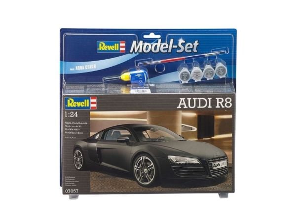 Revell Model Set Audi R8, Modellsuperbil, Monteringssats, 1:24, Audi R8, Ambitiös, 106 styck