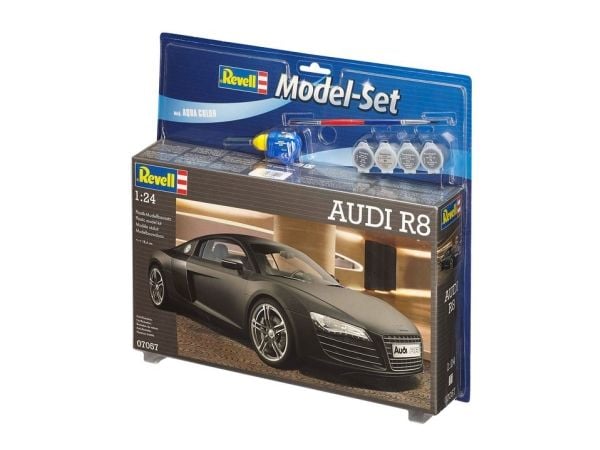 Revell Model Set Audi R8, Modellsuperbil, Monteringssats, 1:24, Audi R8, Ambitiös, 106 styck