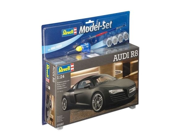 Revell Model Set Audi R8, Modellsuperbil, Monteringssats, 1:24, Audi R8, Ambitiös, 106 styck
