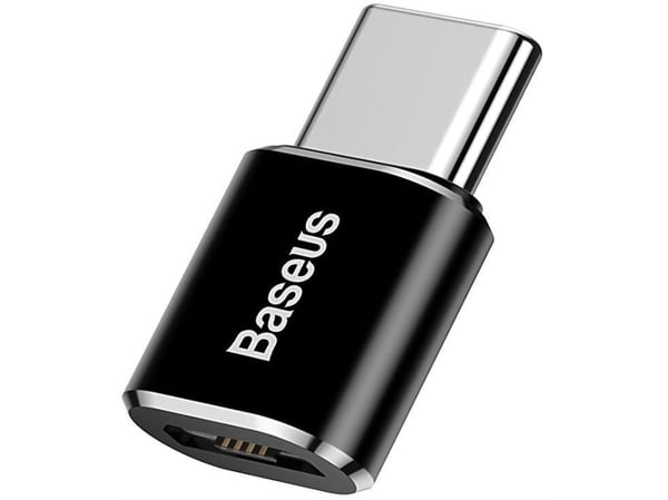 Baseus ABMU24ABK, microUSB, Typ-C, Svart, Silver