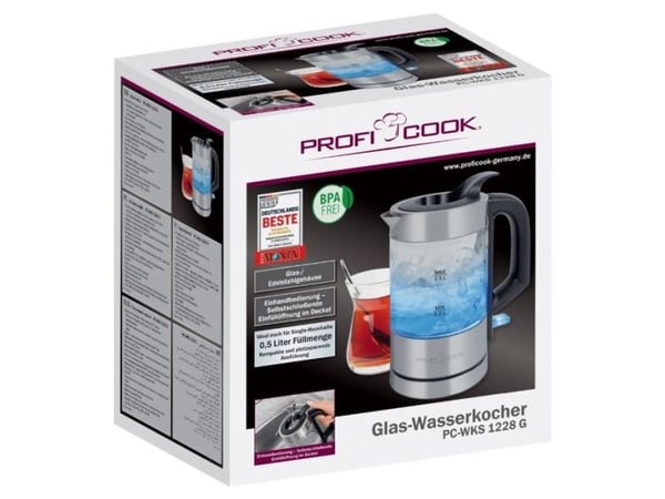 ProfiCook lasinen vedenkeitin 0,5l PC-WKS 1228G (PC-WKS 1228G) (PC-WKS 1228G)