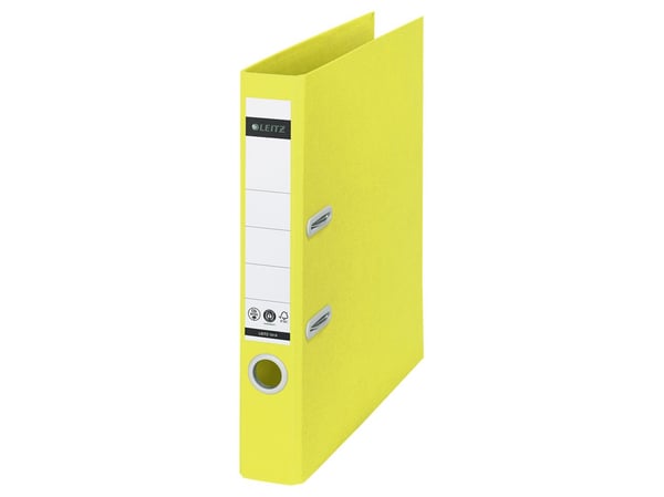 Leitz 180° Recycle - Spakbågesfil - ryggbredd: 55 mm - för A4 (210 x 297 mm) - kapacitet: 350 ark - gul