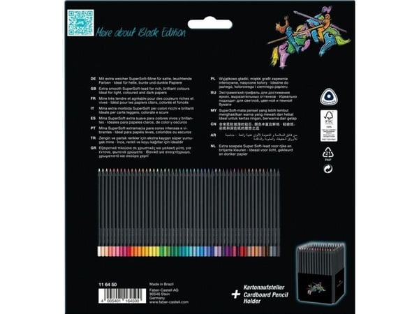 Faber-Castell 116450, Mjuk, Multifärg, 50 styck