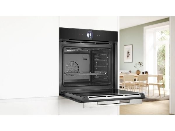 Bosch Serie 8 HBG7363B1, Medium, Elektrisk ovn, 71 l, 3600 W, 71 l, Innebygget