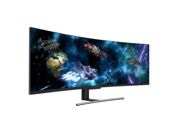 LC Power LC-M49-DFHD-144-C-Q - QLED monitor - böjd - 49" - 3840 x 1080 DFHD @ 144 Hz - VA - 350 cd/m² - 3000:1 - 6 ms - 3xHDMI, DisplayPort - svart