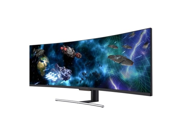 LC Power LC-M49-DFHD-144-C-Q - QLED monitor - böjd - 49" - 3840 x 1080 DFHD @ 144 Hz - VA - 350 cd/m² - 3000:1 - 6 ms - 3xHDMI, DisplayPort - svart