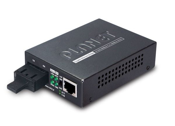 PLANET GT-802S - Fibermedieomformer - 1GbE - 10Base-T, 1000Base-LX, 100Base-TX, 1000Base-T - RJ-45 / SC-enkeltmodus - opp til 10 km - 1310 nm