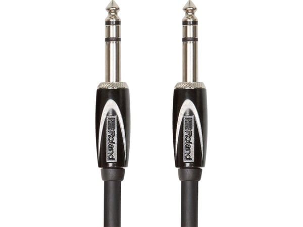 Roland RCC-10-TRTR, 6.35mm TRS, Hankjønn, 6.35mm TRS, Hankjønn, 3 m, Sort