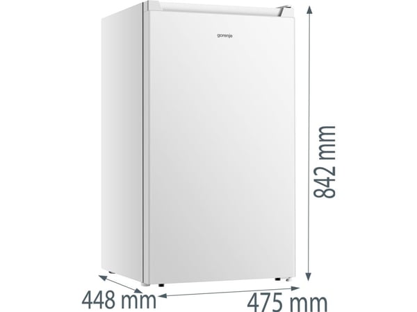 Gorenje G200 RB39EPW4 - Kjøleskap med fryserboks - bredde: 47.5 cm - dybde: 44.8 cm - høyde: 84.2 cm - 82 liter - Klasse E - hvit