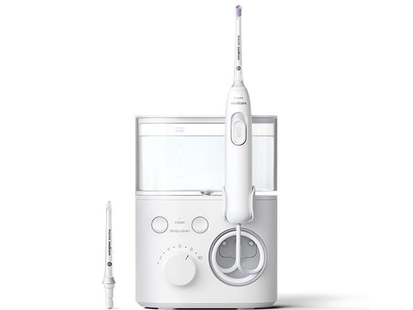 Philips oral irrigator, vanntrykkregulator, 550 ml vannbeholder, 2 festedyser (HX3711/20)