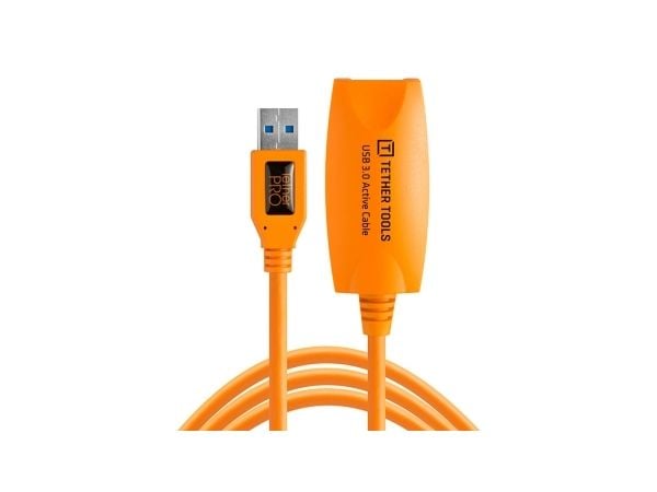 Tether Tools CU3017, 5 m, USB A, USB A, USB 3.2 Gen 1 (3.1 Gen 1), 5 Gbit/s, Oransje