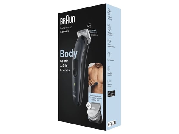 Braun BodyGroomer 3 BG3340, AC/Akku, Musta, Harmaa