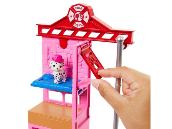 Barbie Firefighter Playset with Blonde Fashion Doll, Fire Station, 2 Pets & 10+ Accessories, Fashion doll, Female, 3 yr(s), Girl, 315.4 mm, 500 g