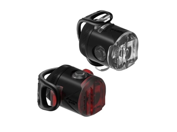 Lezyne FEMTO USB DRIVE PAIR, Takavalaistus + Etuvalaistus (setti), Musta, IPX7, LED, Yö, Vilkkuva valo, Jatkuva valo