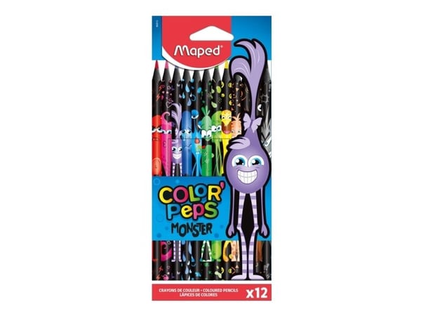 Maped Colorpeps Monster kolmiomaiset lyijykynät 12 väriä MAPED