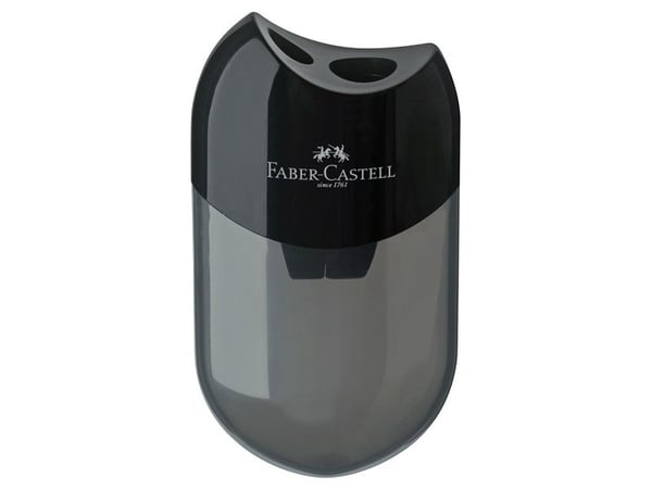 Faber-Castell - Vässare - 2 hål - svart