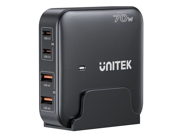 UNITEK P1228AWH01-EU, Innendørs, AC, 20 V, Svart, Hvit