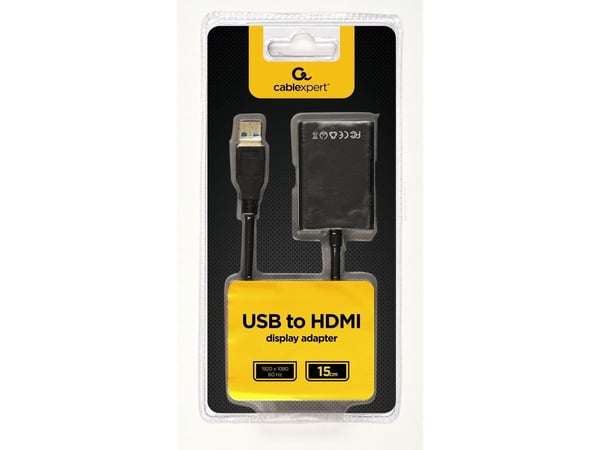 Gembird A-USB3-HDMI-02, 1920 x 1080 pikseliä