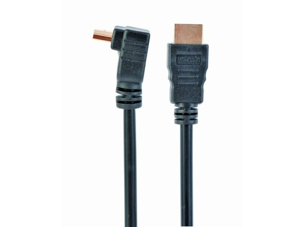 Gembird - HDMI-kabel - HDMI hann til HDMI hann - 3 m - svart - 90° kontakt
