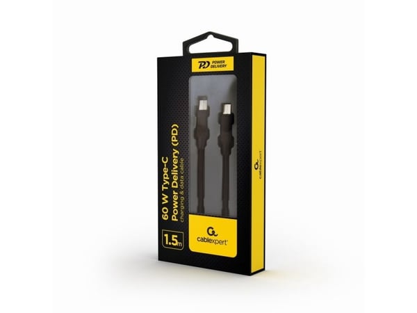 Cablexpert - USB-kabel - USB-C (hann) til USB-C (hann) - USB 2.0 - 1.5 m - USB Power Delivery (60W)