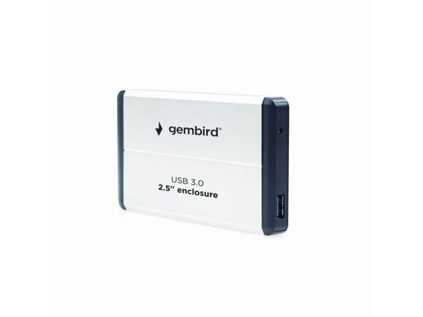 Gembird EE2-U3S-2-S, HDD-kotelo, 2.5", SATA, USB-liitettävyys, Hopea