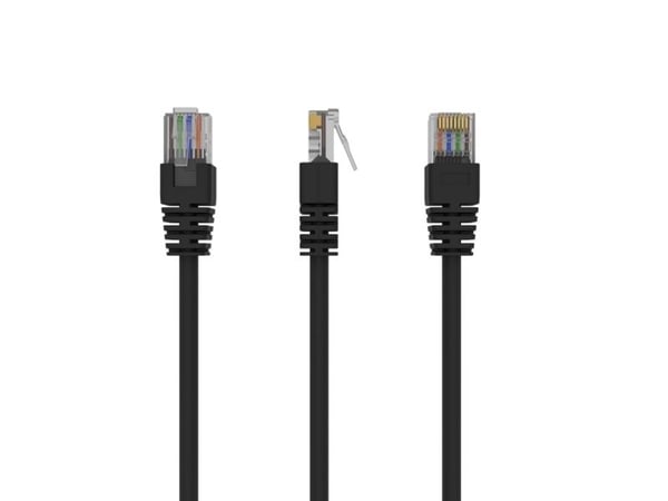 Gembird PP12-1M/BK, 1 m, Cat5e, U/UTP (UTP), RJ-45, RJ-45, RJ-45