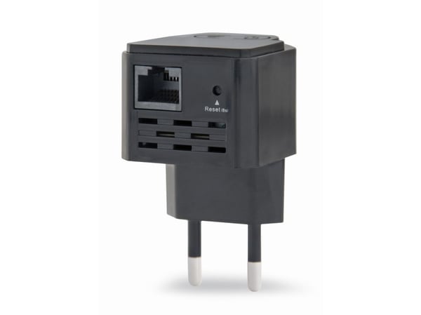 Gembird WNP-RP300-03-BK, Verkkotoistin, 300 Mbit/s, Musta