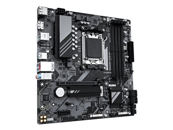 Gigabyte B650M D3HP - 1.0 - moderkort - micro ATX - Socket AM5 - AMD B650 Chipuppsättning - USB 3.2 Gen 1, USB-C 3.2 Gen 1 - 2.5 Gigabit LAN - inby...