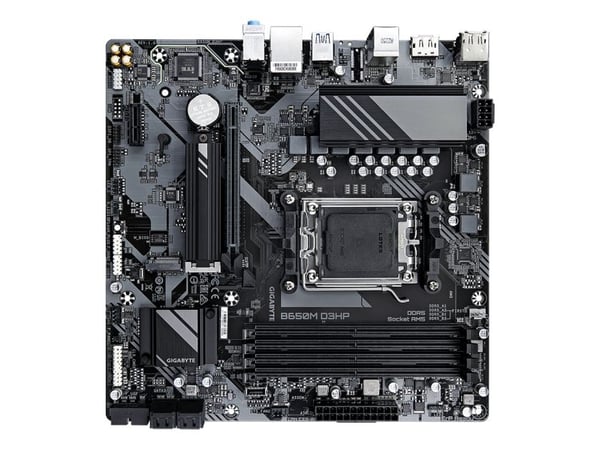Gigabyte B650M D3HP - 1.0 - moderkort - micro ATX - Socket AM5 - AMD B650 Chipuppsättning - USB 3.2 Gen 1, USB-C 3.2 Gen 1 - 2.5 Gigabit LAN - inby...
