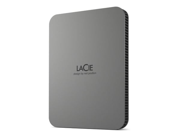 LaCie Mobile Drive Secure, 2 TB, 3.2 Gen 1 (3.1 Gen 1), harmaa