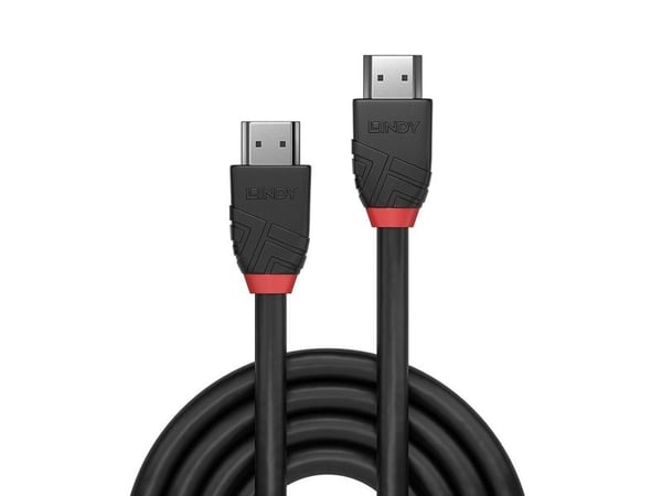 Lindy 36774, 5 m, HDMI-tyyppi A (vakio), 3 x HDMI Type A (Standard), 48 Gbit/s, Musta