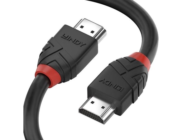 Lindy 36774, 5 m, HDMI-tyyppi A (vakio), 3 x HDMI Type A (Standard), 48 Gbit/s, Musta